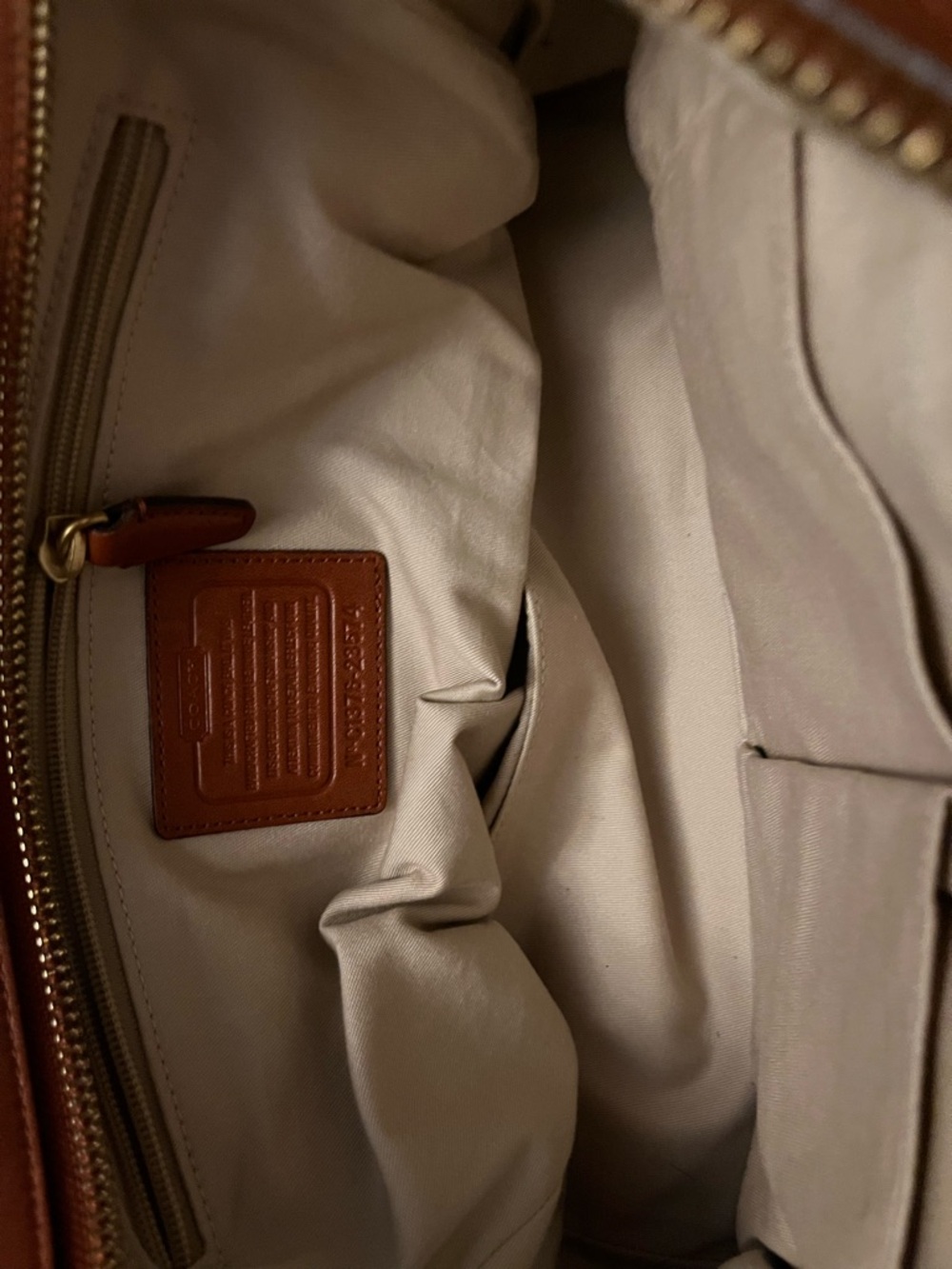 Coach Legacy Haley Leather Top Handle Satchel# 23574 in British Tan - Picture 4 of 6